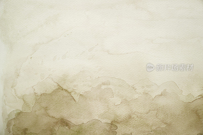 abstract sepia color ocean and waves watercolor painting